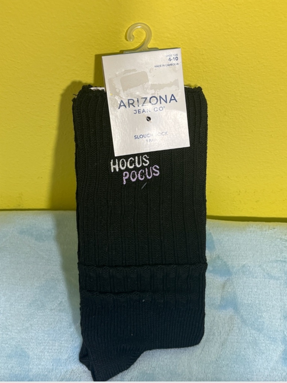 Arizona + Disney Halloween "HOCUS POCUS " Slouch Crew Socks WOMEN'S SHOE SZ 4-10